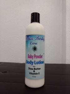 Baby Powder Lotion with Shea Butter & Vitamin E.