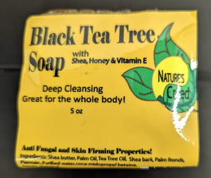 Black Tea Tree Bar Soap with Shea, Honey & Vitamin E